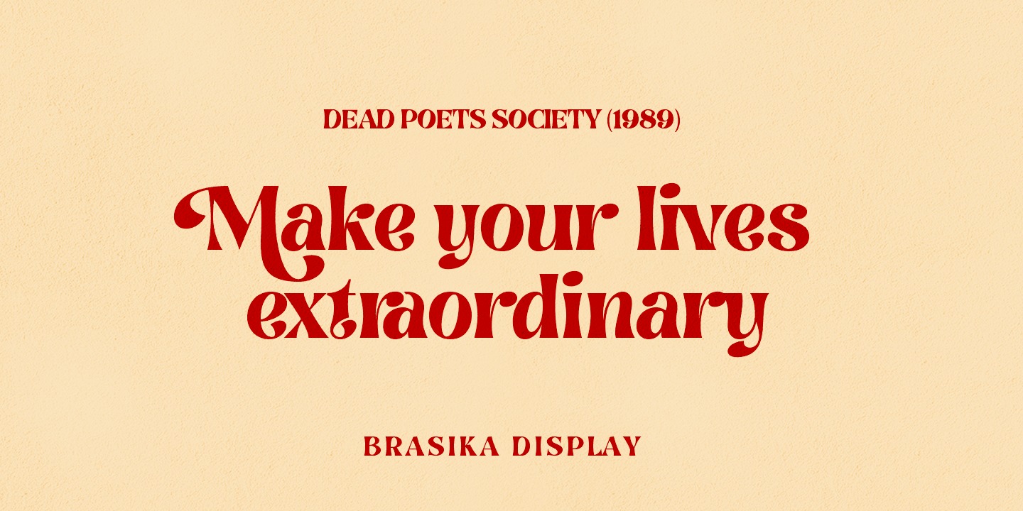 Beispiel einer Brasika Display-Schriftart #5